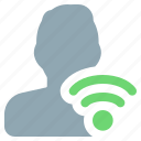 wifi, signal, wireless, single man