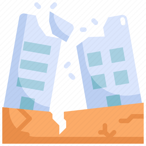 Building, city, climate change, disaster, earthquake, natural disaster, nature icon - Download on Iconfinder