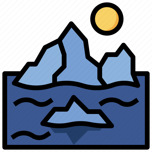 Glacier, global, warming, iceberg, climate, change, ecology icon - Download on Iconfinder