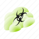 biohazard, cloud, danger, dangerous, isometric, toxic, warning