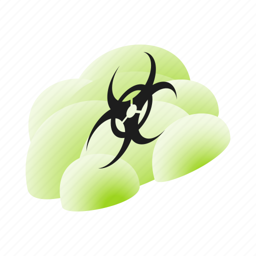 Biohazard, cloud, danger, dangerous, isometric, toxic, warning icon - Download on Iconfinder