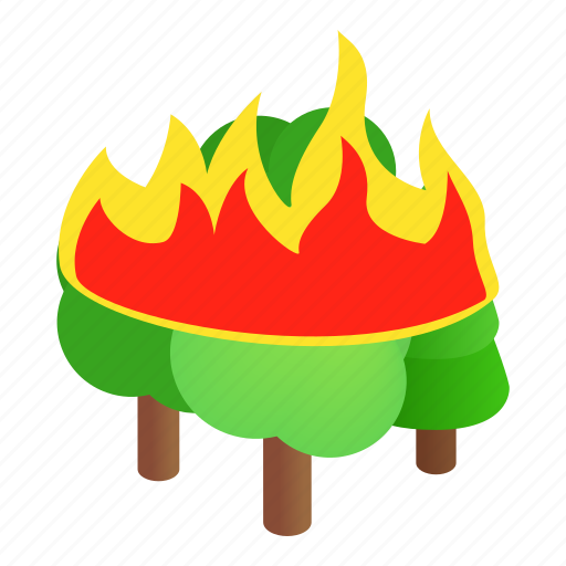 Environment, fire, forest, isometric, nature, tree, wood icon - Download on Iconfinder