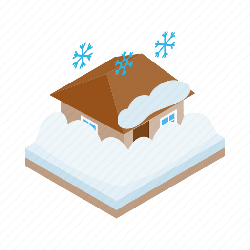 Building, home, house, isometric, nature, snow, winter icon - Download on Iconfinder