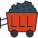 coalcart, chariotconstruction, mine, minecart, trolley, natural, resources