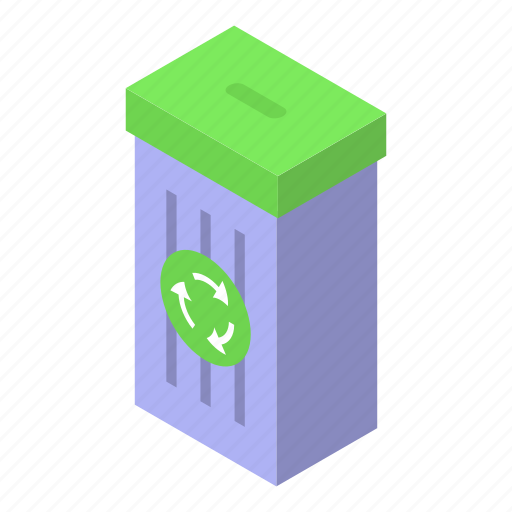 Recycle, bin, isometric icon - Download on Iconfinder