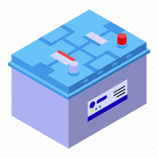 Car, battery, isometric icon - Download on Iconfinder