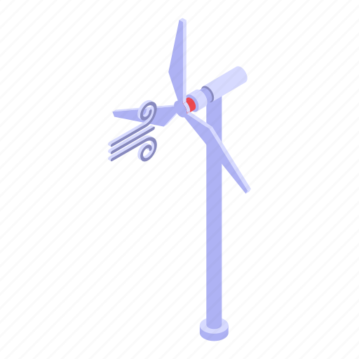 Wind, energy, isometric icon - Download on Iconfinder