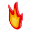 natural, fire, isometric 