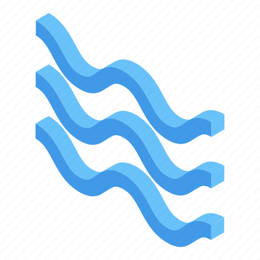 Nature, water, isometric icon - Download on Iconfinder