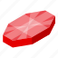 red, gem, isometric 