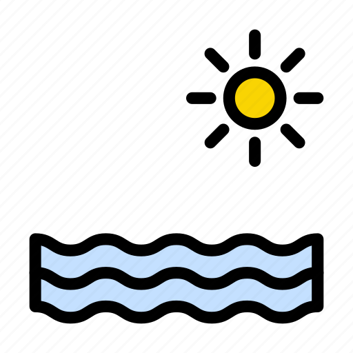 Sun, beach, river, nature, sunset icon - Download on Iconfinder