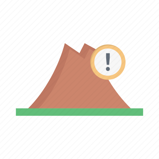 Mountains, hills, danger, rocks, warning icon - Download on Iconfinder