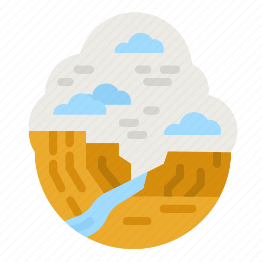Canyon, rock, drought, river, scenery icon - Download on Iconfinder