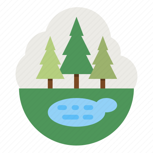 Forest, nature, trees, woodland, landscape icon - Download on Iconfinder