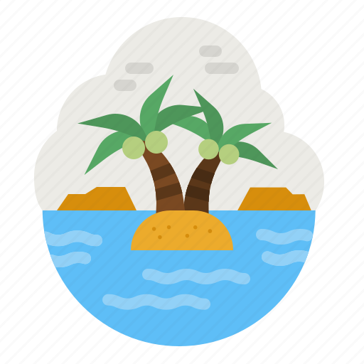 Island, beach, sea, landscape, sun icon - Download on Iconfinder