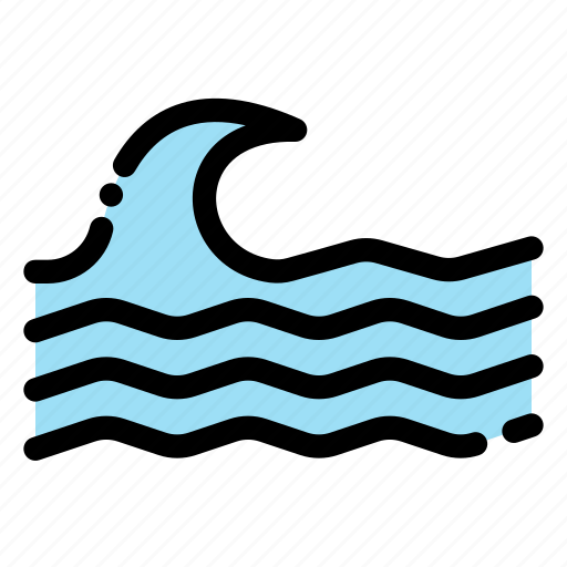 Ocean, sea, water, blue, wave icon - Download on Iconfinder
