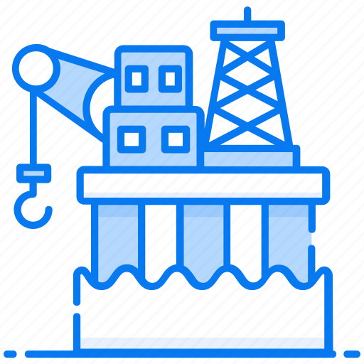 Drilling machine, drilling rig, offshore platform, oil rig, percussion drilling \, petroleum engineering icon - Download on Iconfinder