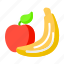 fruits, food, healthy, organic, fruit, banana, apple 