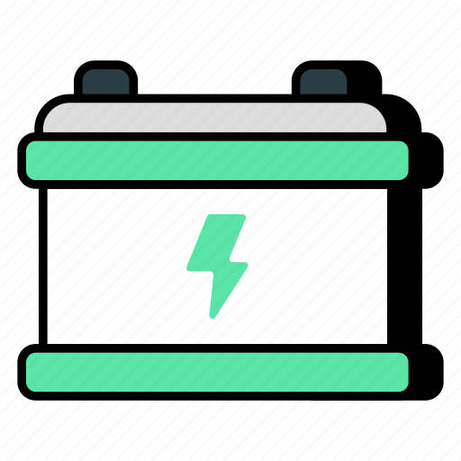 Car battery, rechargeable battery, energy storage, energy accumulator, battery charging icon - Download on Iconfinder