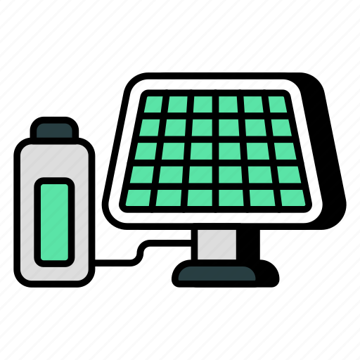 Solar battery, rechargeable battery, solar energy, energy accumulator, solar charging icon - Download on Iconfinder