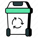 recycle bin, wastebin, dustbin, garbage can, trash bin