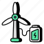 wind turbine battery, battery charging, rechargeable battery, energy accumulator, windmill battery 