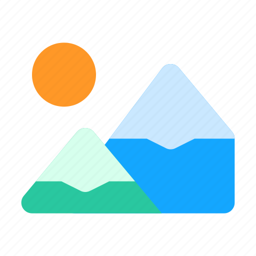 Mountain, summit, sun, landscape, hill icon - Download on Iconfinder