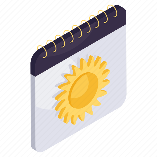 Summer calendar, schedule, daybook, datebook, almanac icon - Download on Iconfinder