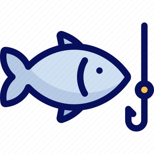 Fishing, fishing hook, fish, hobbies icon - Download on Iconfinder