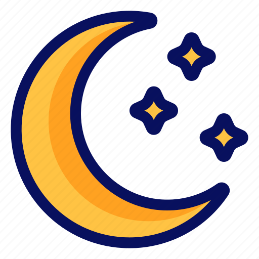 Moon, night, crescent moon, stars icon - Download on Iconfinder