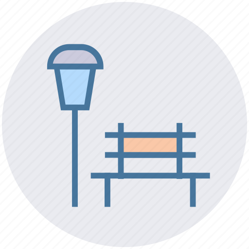 Bench, light, nature, night, park, summer icon - Download on Iconfinder