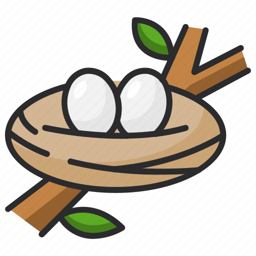Spring, nest, eggs, nature, seasonal, environment, forest icon - Download on Iconfinder