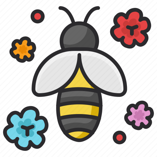 Bee, insect, honey, nature, flower, honey bee, garden icon - Download on Iconfinder