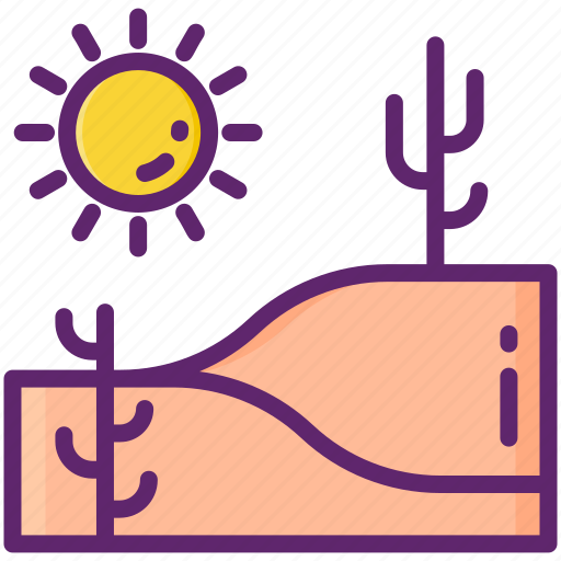 Desert, sun, nature, mountain icon - Download on Iconfinder