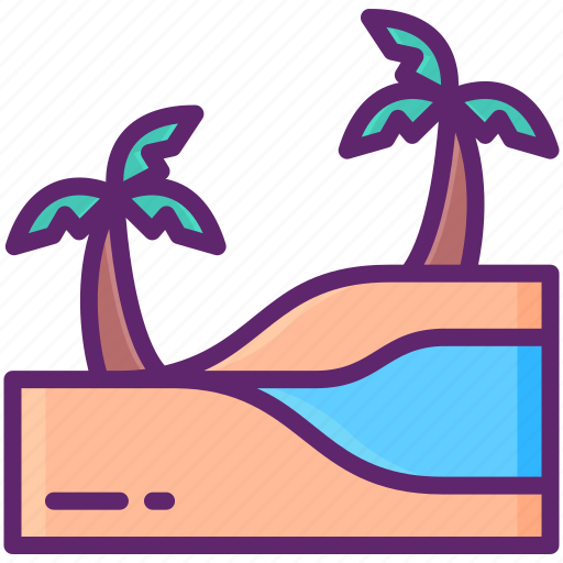 Oasis, beach, vacation, holiday icon - Download on Iconfinder