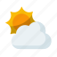 cloud, cloudy, partly, sunny, weather 