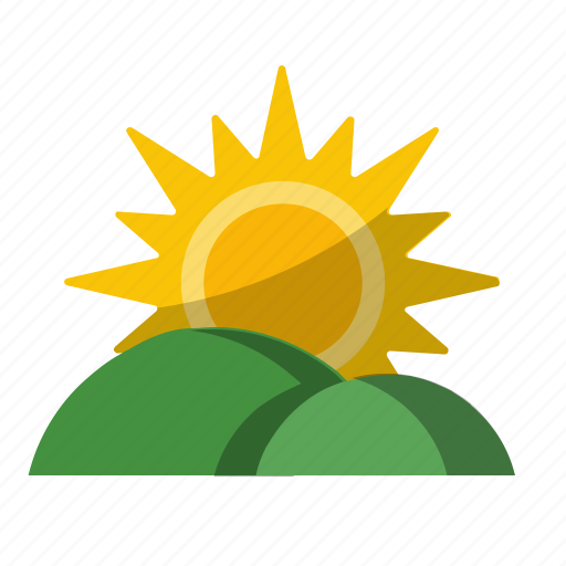 Hills, landscape, mountains, nature, scenic, sunrise, sunset icon - Download on Iconfinder