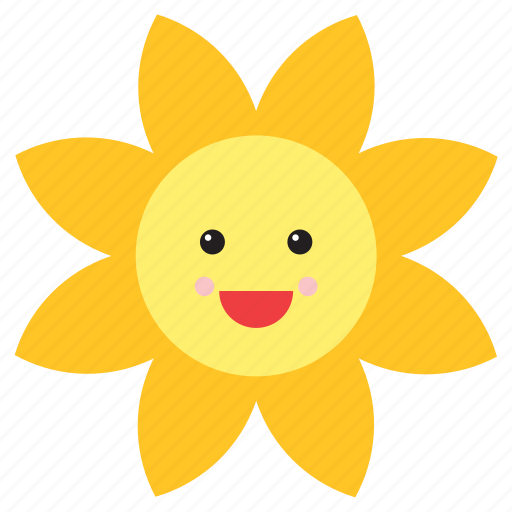 Emoji, emoticon, face, flower, nature, smiley, sunflower icon - Download on Iconfinder