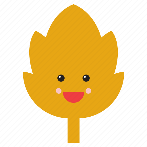 Brown, emoji, emoticon, face, leaf, nature, smiley icon - Download on Iconfinder