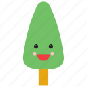 cypress, emoji, emoticon, face, nature, smiley, tree