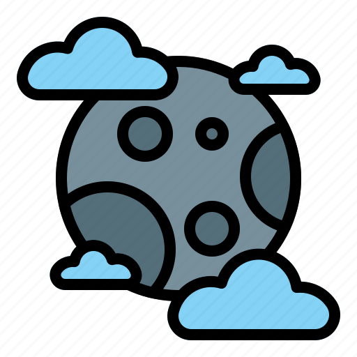 Full moon, moon, cloud icon - Download on Iconfinder