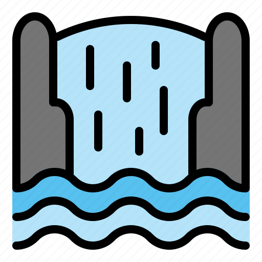 Waterfall, water, nature, landscape icon - Download on Iconfinder