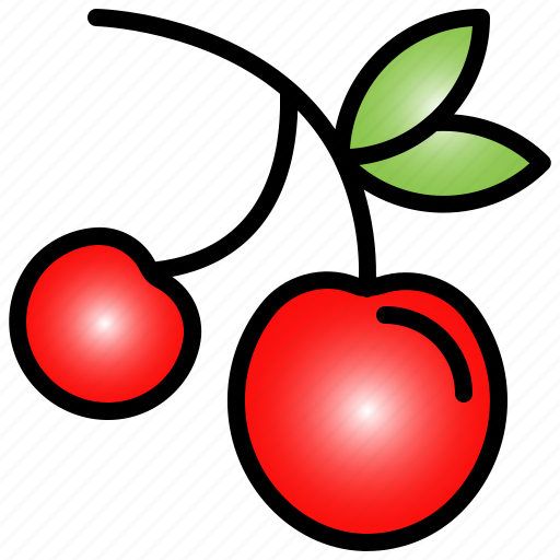Cherry, fruit, red, organic, isolated, cherries icon - Download on Iconfinder