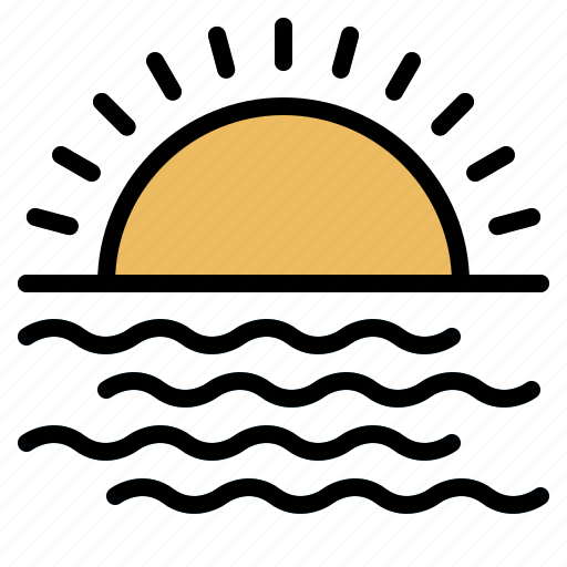 Nature, sunset, sun, sunrise, sea icon - Download on Iconfinder
