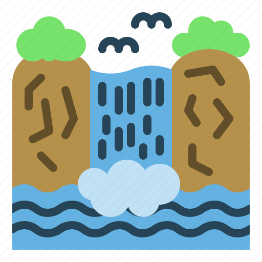 Nature, waterfall, landscape, water, river icon - Download on Iconfinder