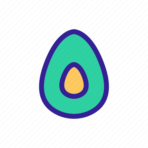 Art, avocado, color, contour, drawing, fruit icon - Download on Iconfinder