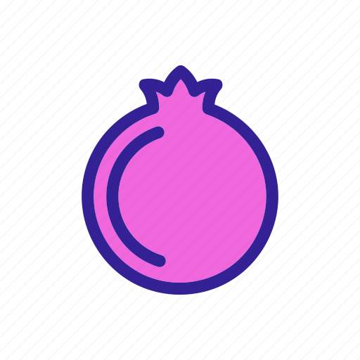 Contour, fresh, fruit, healthy, pomegranate icon - Download on Iconfinder