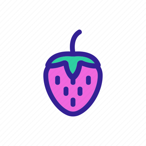 Contour, food, fruit, strawberry icon - Download on Iconfinder