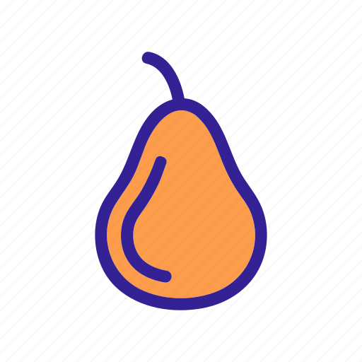 Contour, drawing, fruit, pear icon - Download on Iconfinder