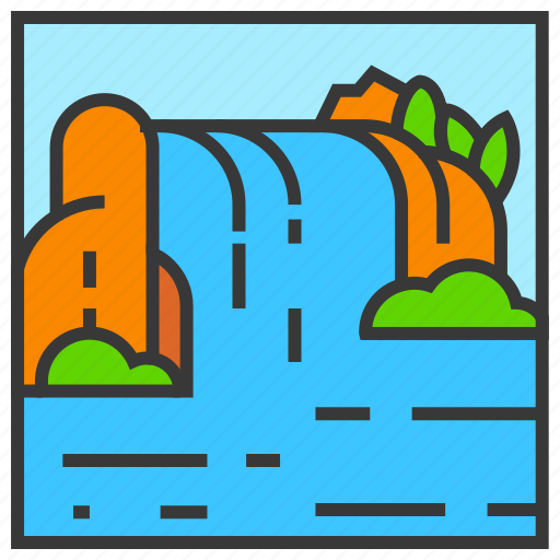 Field, landscape, mountain, nature, outdoor, park, waterfall icon - Download on Iconfinder